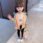Korean Style Color Matching Jacket for Girls
