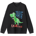 Dinosaur Embroidery Loose Women's Sweater - Long Sleeve