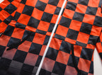 Long Sleeve Bodysuit with Black and Red Check Print