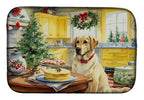 Labrador Retriever Christmas Cookies Dish Drying Mat
