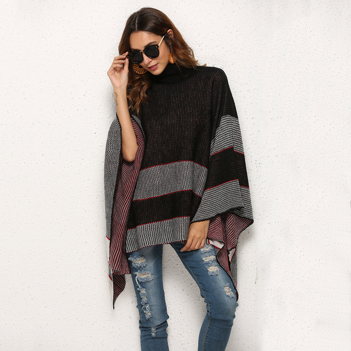 Cape Turtleneck Sweater