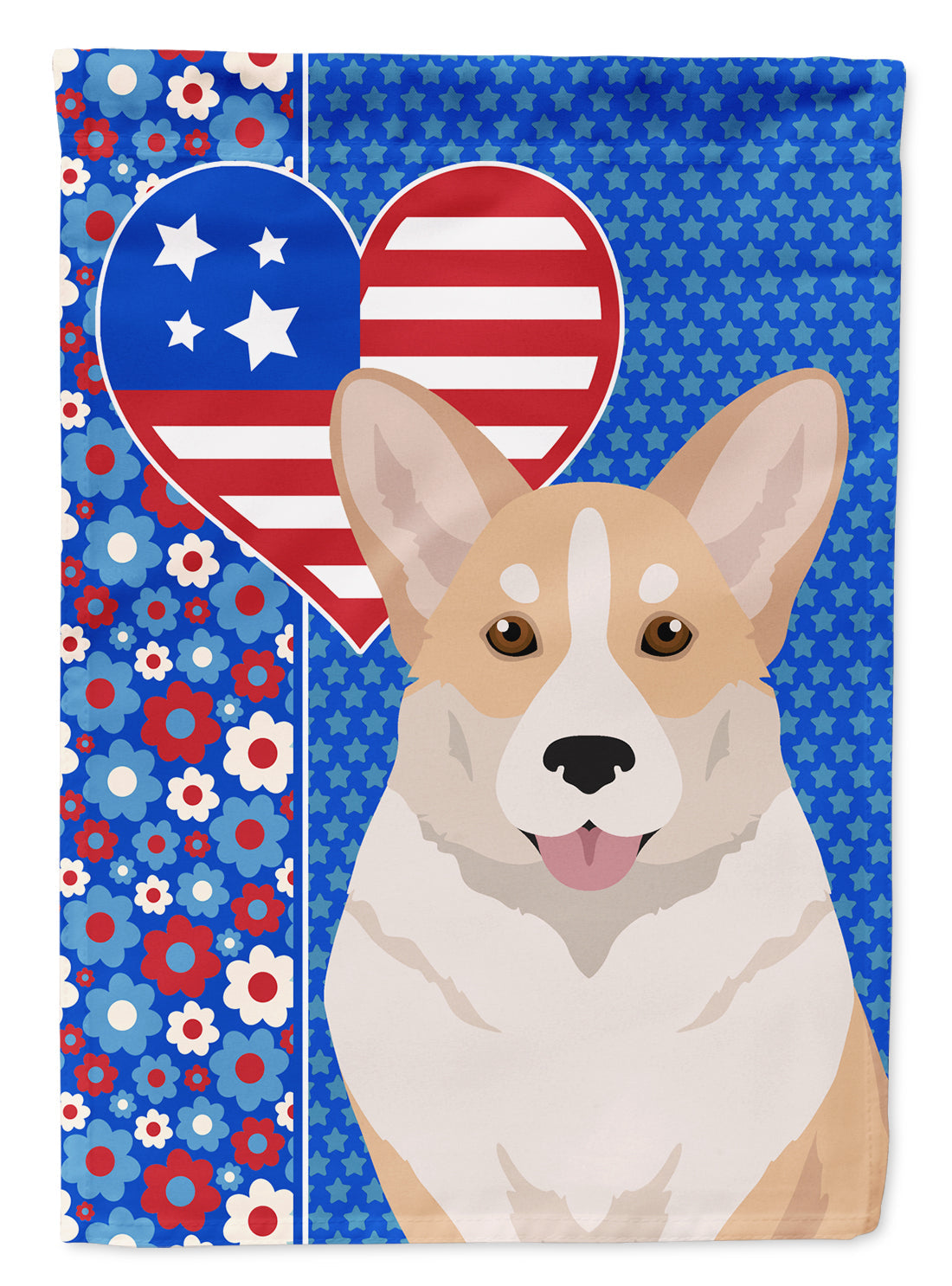 Fawn Cardigan Corgi USA American Garden Flag