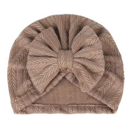 Baby Beanie Cap with Bow | Embroidered Cap