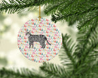 Dragon Li #1 Cat Christmas Ceramic Ornament