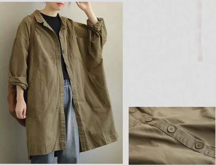 Loose Western Style Long Sleeve Coat Top