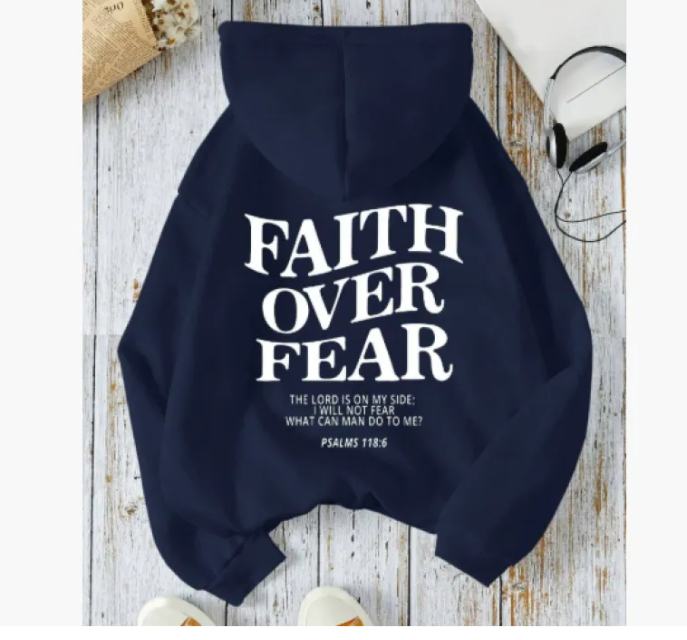 Faith Over Fear Christian Hoodie | Faith Streetwear