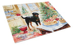 Rottweiler Christmas Cookies Glass Cutting Board