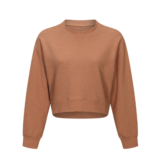 Loose Yoga Short Pullover Sweater for Staircase Style | Streetwear