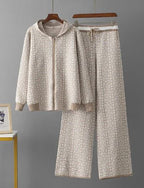 Two Piece Casual Zipper Coat & Trouser