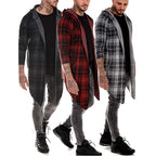 Men's Mid-Length Windbreaker Trench Coat with Lapel