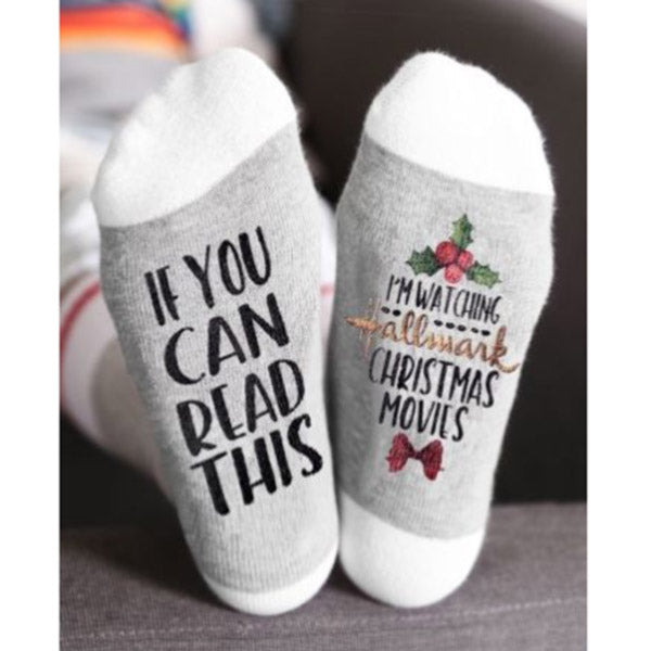 Christmas Stockings with Alphabet Design, Cotton Socks