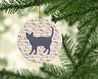 Korat #3 Cat Christmas Ceramic Ornament