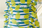Girls' Pineapple Print Ruffle One-Piece Swimsuit
