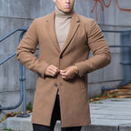 European And American Men's Casual Solid Color Coat