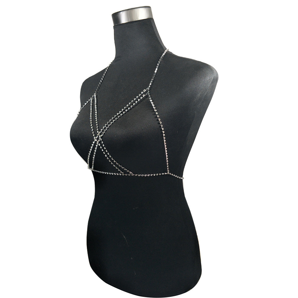 Rhinestone Beach Body Chain Harness