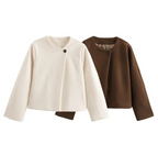 Women's Square Collar Woolen Coat