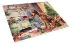 Irish Terrier Christmas Cookies Glass Cutting Board