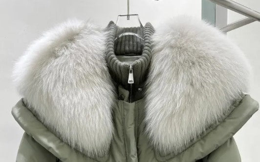 Puffer Jacket Real Fox Fur Collar
