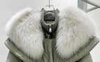 Puffer Jacket Real Fox Fur Collar