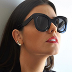 White Cat-Eye Sunglasses