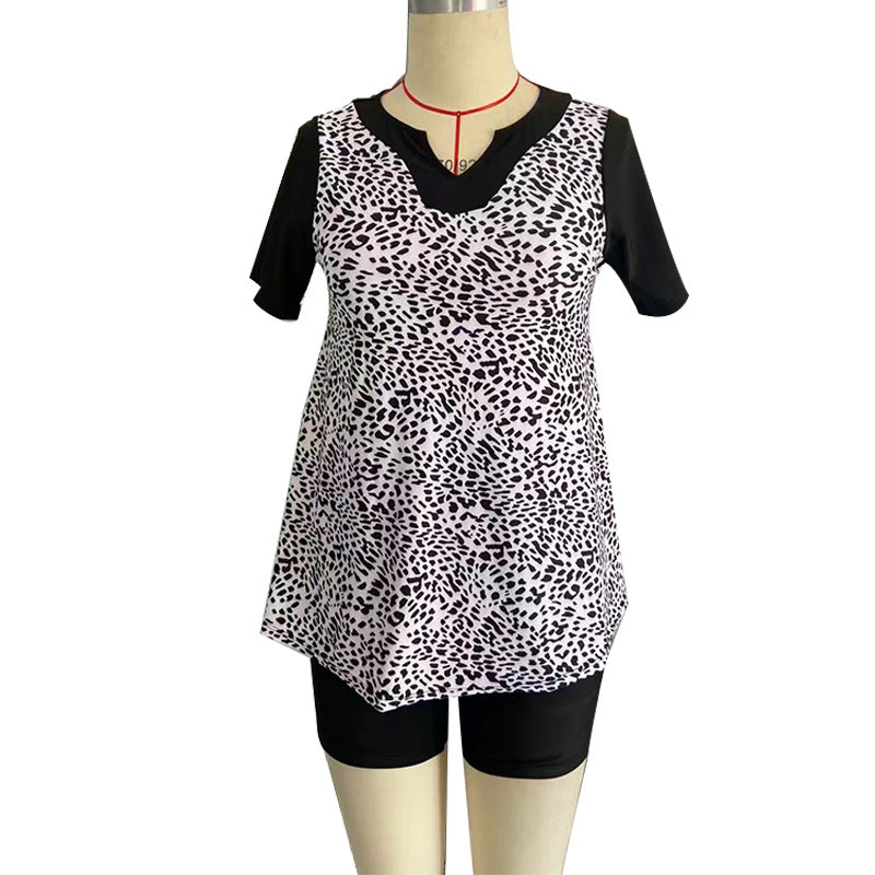 2022 Women's Plus Size Polka Dot Tankini Swimsuit Set