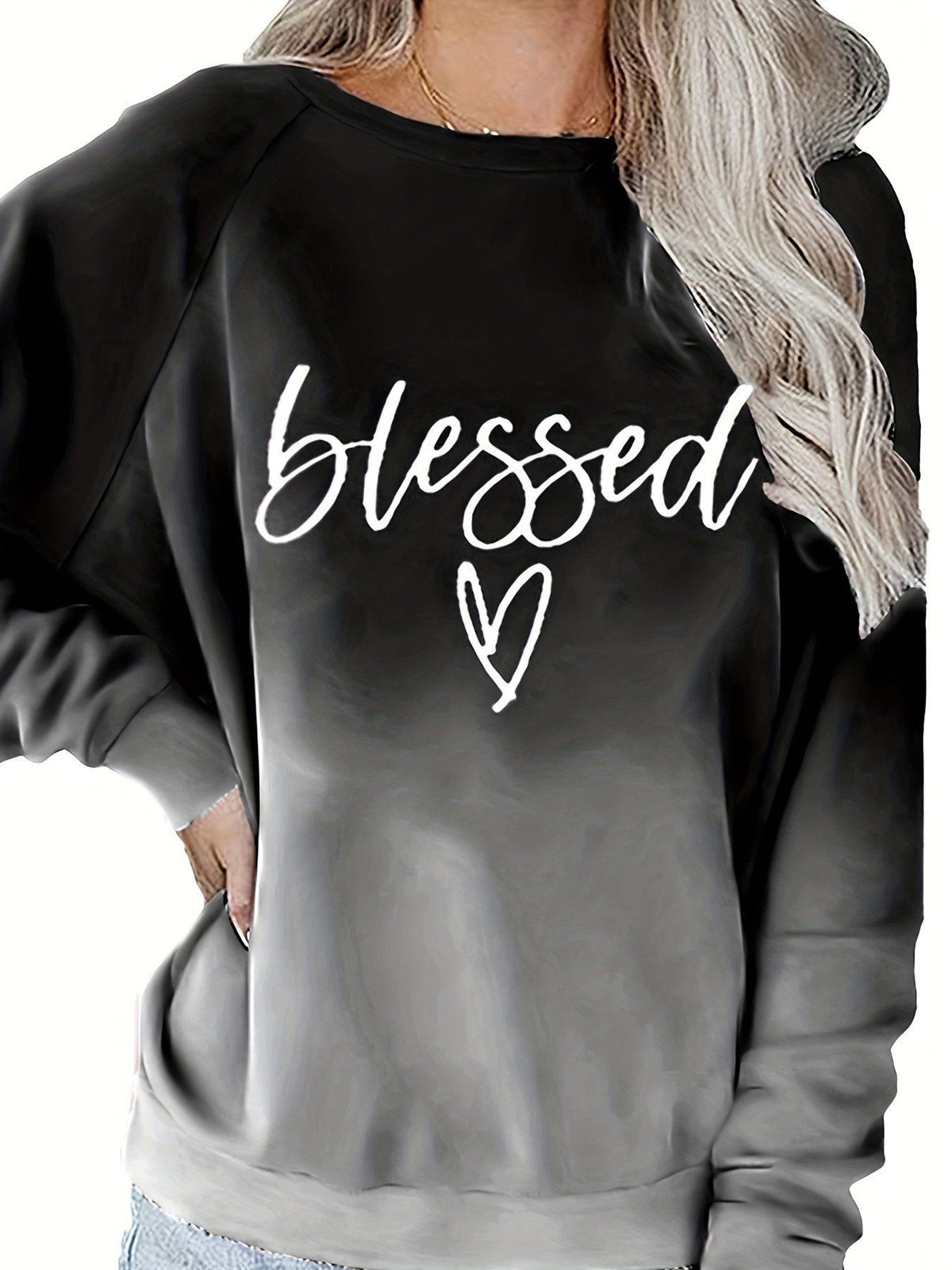 Women's Fashion Sweatshirt with Letter Print Design | Streetwear