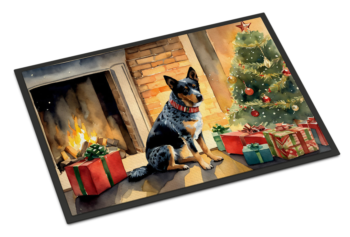 Australian Cattle Dog Cozy Christmas Doormat