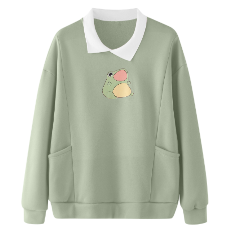 Oversized Collar Thin Pullover for Camping and Outdoors | Streetwear
