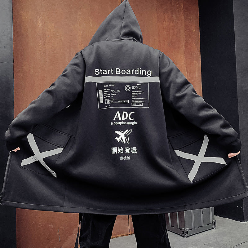 Men's Mid-Length Coat for Spring and Autumn