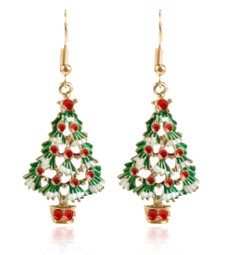 Christmas Tree Pendant Earrings for Holiday Decor