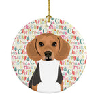 Beagle Tricolor #1 Christmas Ceramic Ornament
