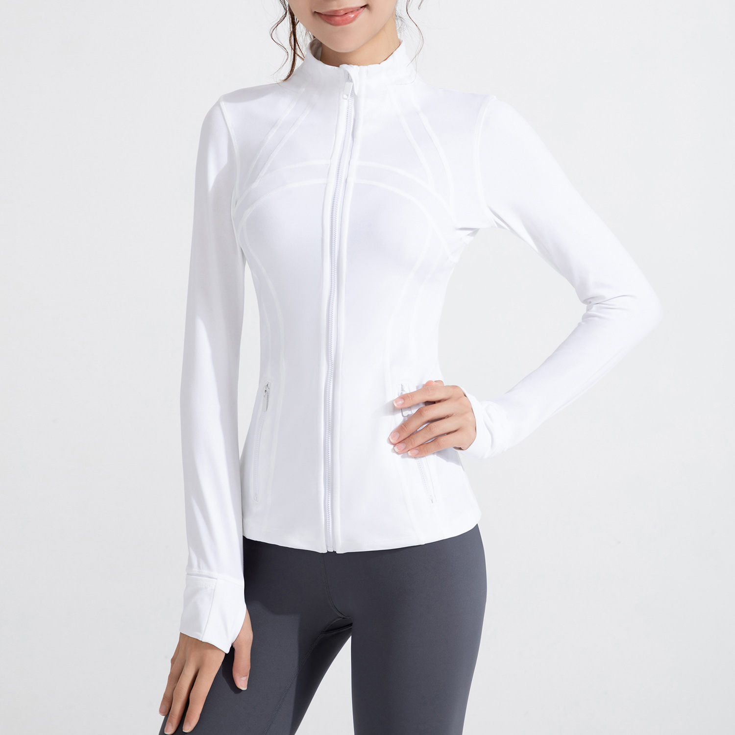 Women’s Stand Collar Zip-Up Sports Jacket