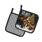 Brittany and Santa Claus Pair of Pot Holders