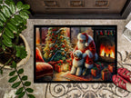 Old English Sheepdog and Santa Claus Doormat