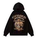 Hip Hop Cartoon Foam Print Retro High Street Hoodie | Streetwear