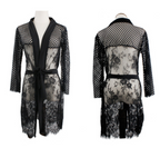 Plus Size Sexy Lace Kimono Lingerie Set