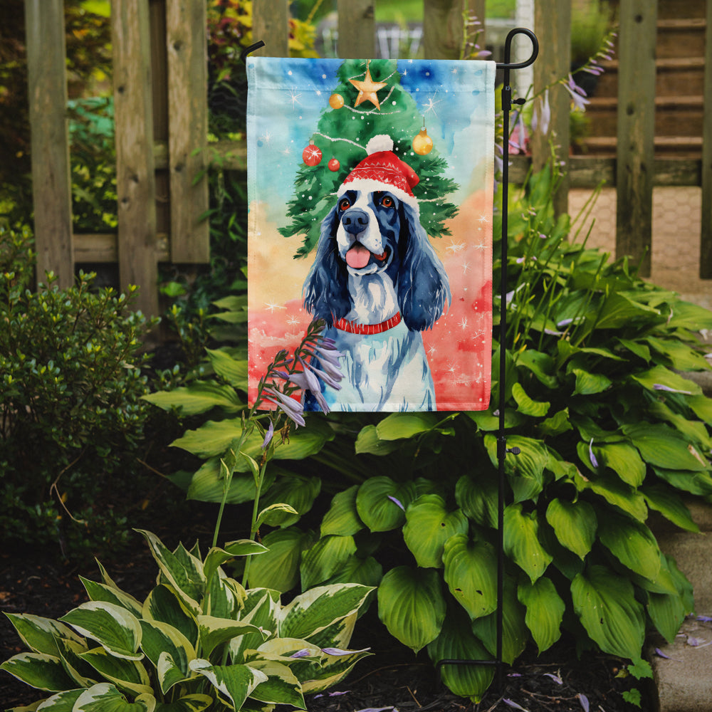 English Setter Christmas Garden Flag