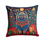 Keeshond Christmas Throw Pillow