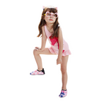 Girls' Cartoon One-Piece Swimsuit with Pony Design