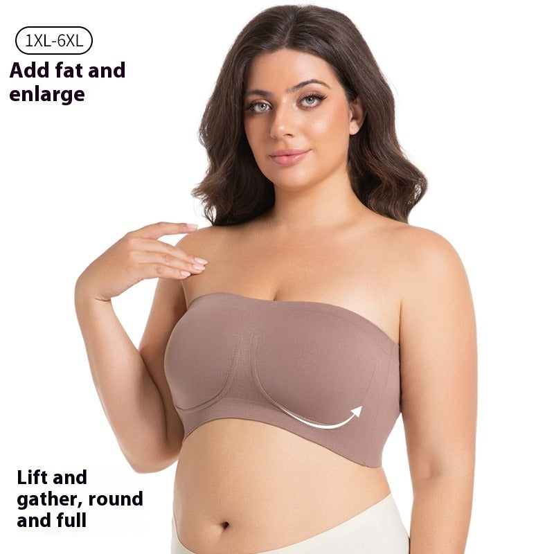 Plus Size Strapless Seamless Tube Bra