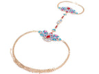 Exaggerated Alloy Rhinestone Sexy Bikini Body Chain
