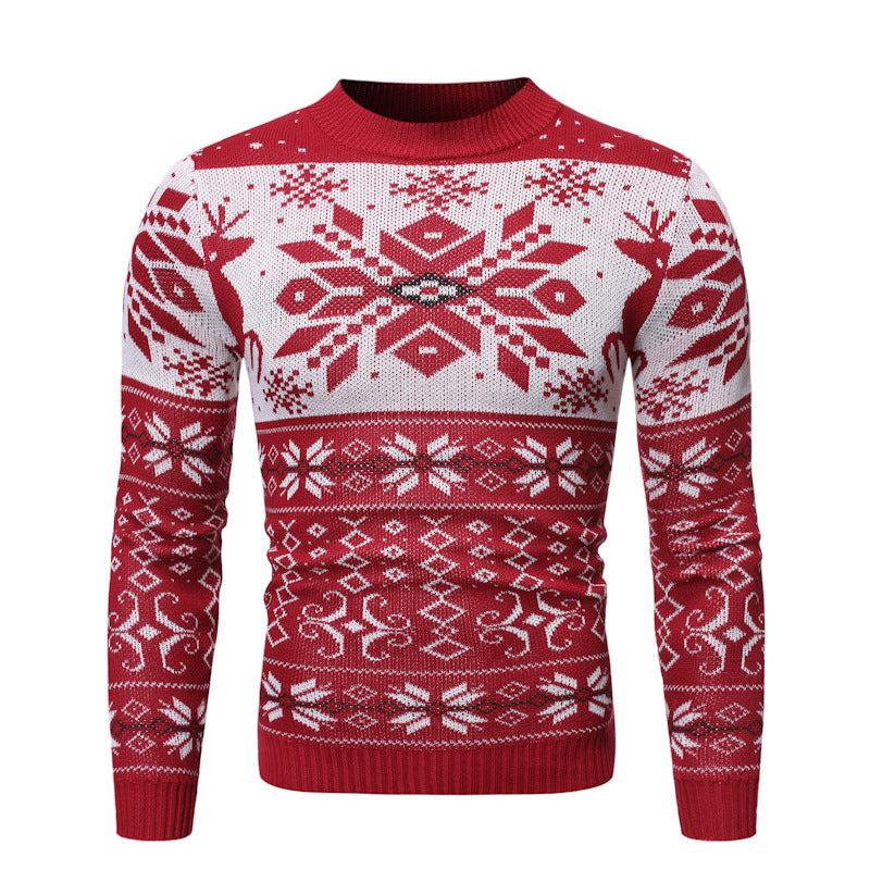 Men's Christmas Fawn Contrast Color Fashion Shirt