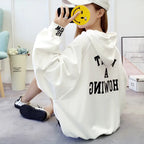 Fashionable Plus Size Women's Hooded Sweatshirt | Streetwear