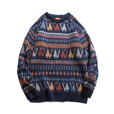 Japanese Trend Ethnic Style Knitted Couple Sweater