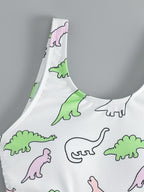Cute Cactus Print One-Piece Swimsuit