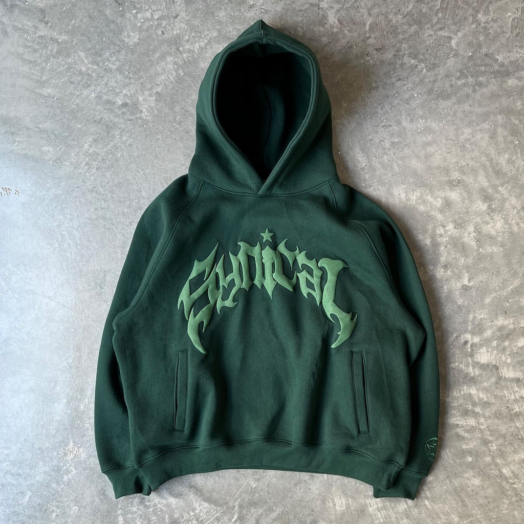 Vintage Gothic Zip Hoodie | Streetwear