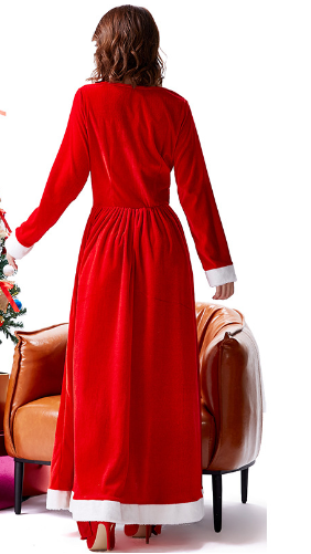 Two-Tone Shawl Dress for Christmas Outfit