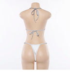 Reflective Silver Bikini - Sexy Glow-in-the-Dark Set