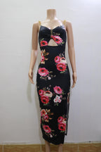 New Women's Floral Print Spaghetti-Strap Dress