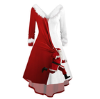 Women's Casual Dress with Christmas Plush Collar